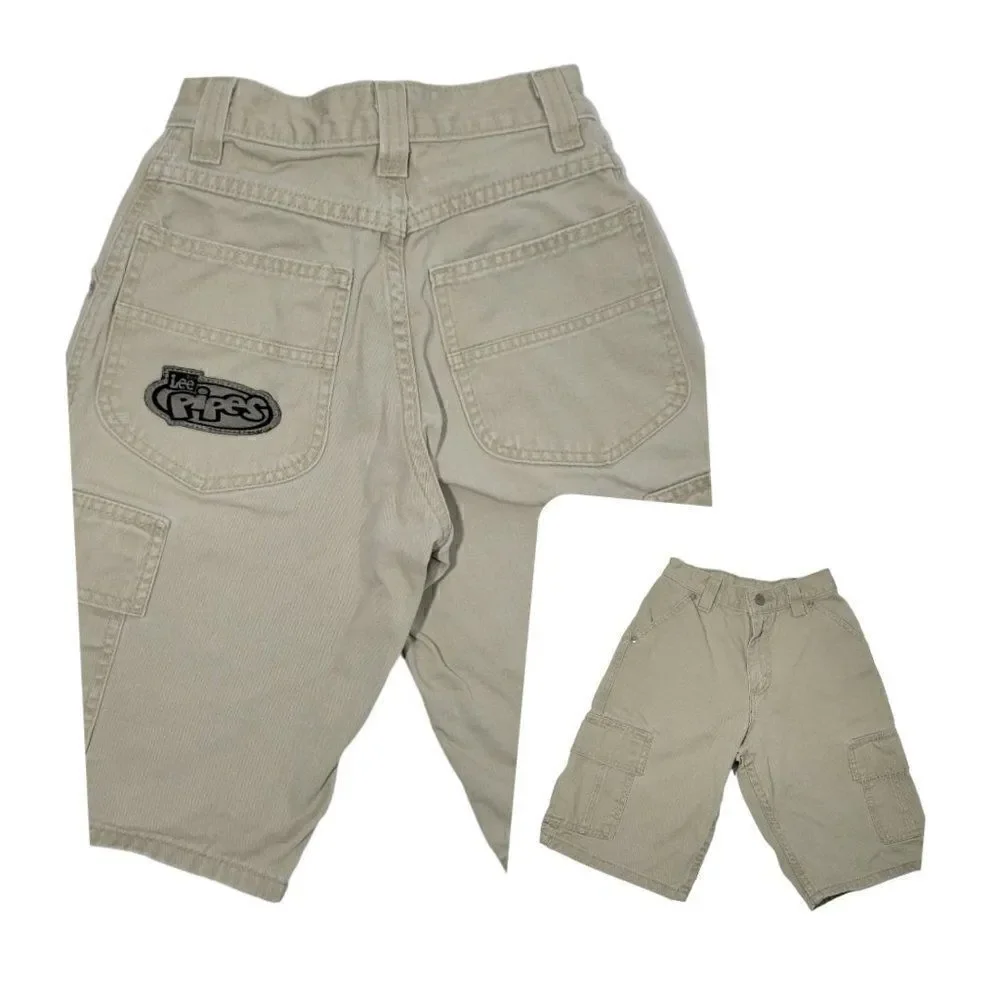 Vintage Y2K Lee Pipes Shorts Boys Youth Size XS 22